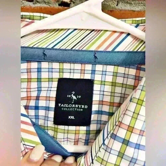 Tailorbyrd Multicolor 100% Cotton Striped Button Down Size XXL - Picture 4 of 8